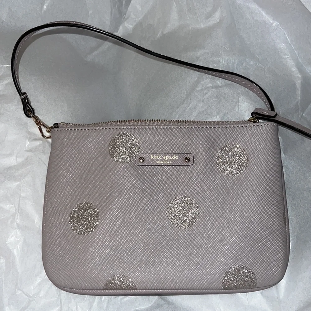 NWOT Kate Spade Glitter Polka Dot‎ Wristlet